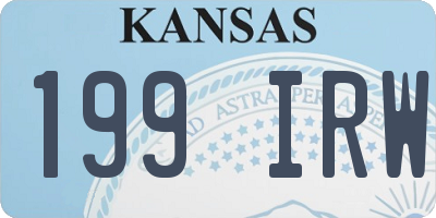 KS license plate 199IRW