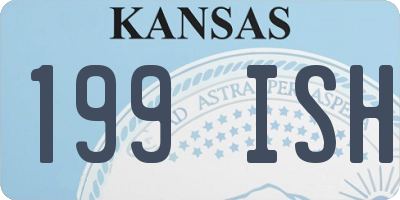KS license plate 199ISH