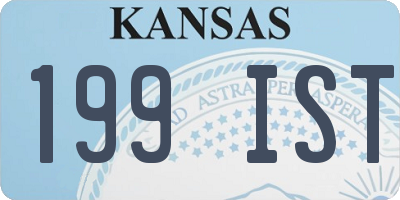 KS license plate 199IST