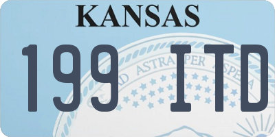 KS license plate 199ITD