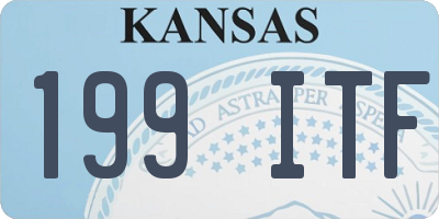 KS license plate 199ITF