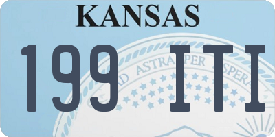 KS license plate 199ITI