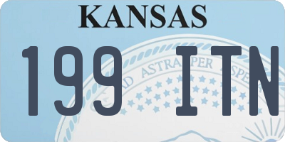 KS license plate 199ITN