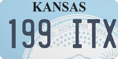 KS license plate 199ITX