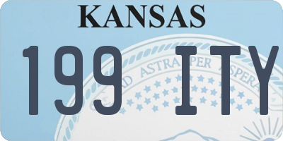 KS license plate 199ITY