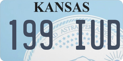 KS license plate 199IUD