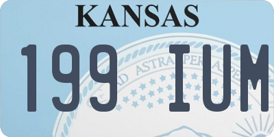 KS license plate 199IUM
