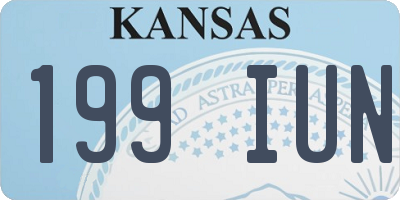 KS license plate 199IUN