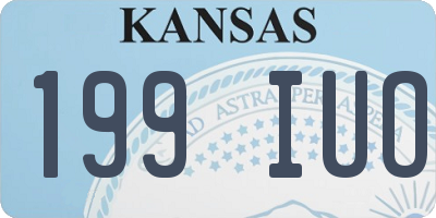 KS license plate 199IUO