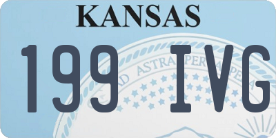 KS license plate 199IVG
