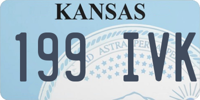 KS license plate 199IVK