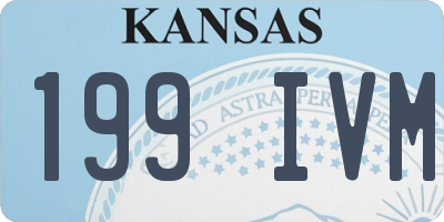 KS license plate 199IVM