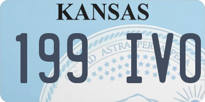 KS license plate 199IVO