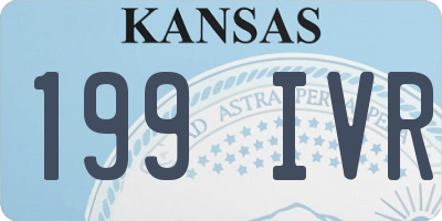 KS license plate 199IVR