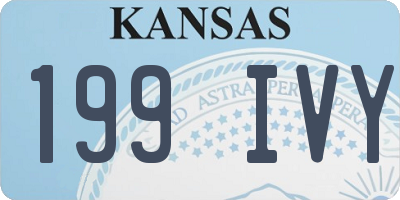 KS license plate 199IVY
