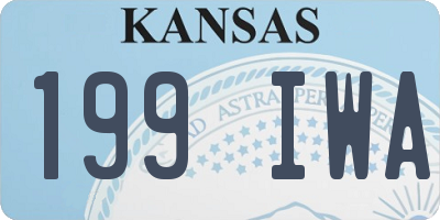 KS license plate 199IWA