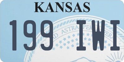 KS license plate 199IWI