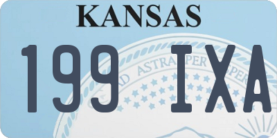 KS license plate 199IXA