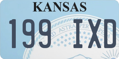 KS license plate 199IXD