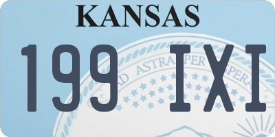 KS license plate 199IXI