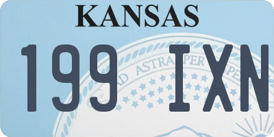 KS license plate 199IXN