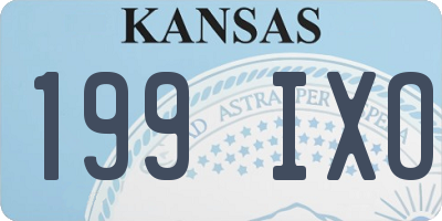 KS license plate 199IXO