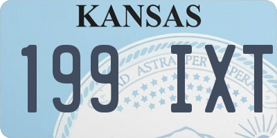 KS license plate 199IXT