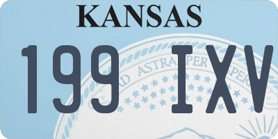 KS license plate 199IXV