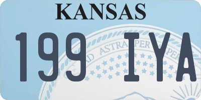 KS license plate 199IYA