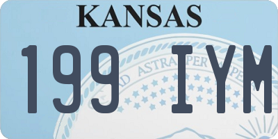 KS license plate 199IYM