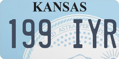 KS license plate 199IYR