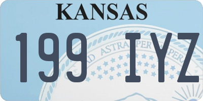 KS license plate 199IYZ