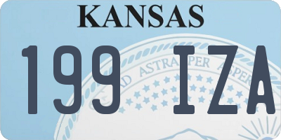 KS license plate 199IZA