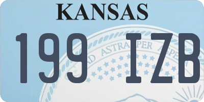 KS license plate 199IZB