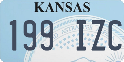 KS license plate 199IZC