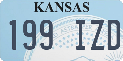 KS license plate 199IZD