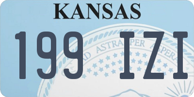 KS license plate 199IZI