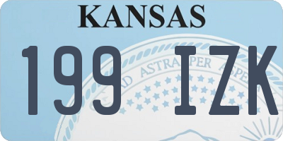 KS license plate 199IZK