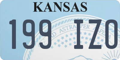 KS license plate 199IZO