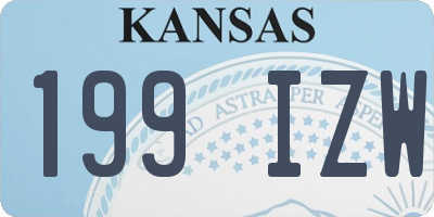 KS license plate 199IZW