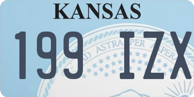 KS license plate 199IZX