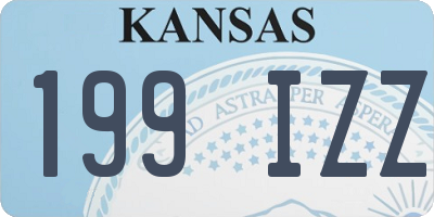 KS license plate 199IZZ