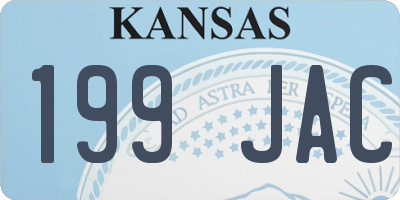 KS license plate 199JAC