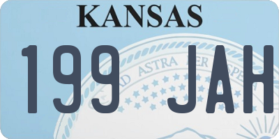 KS license plate 199JAH