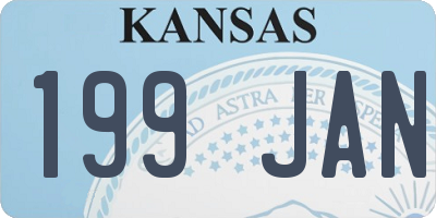 KS license plate 199JAN