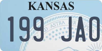 KS license plate 199JAO