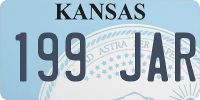 KS license plate 199JAR