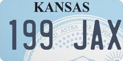 KS license plate 199JAX