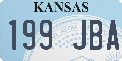 KS license plate 199JBA