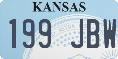KS license plate 199JBW